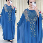 Abayas For Women Dubai Luxury 2024 Chiffon Boubou Muslim Fashion Dress Caftan Marocain Wedding Party Occasions Djellaba Femme - Matrix-studios.com
