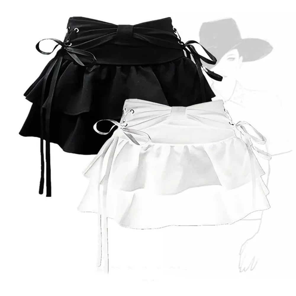 New Fashion Women Hot Girl Sweet Kawaii Bow Vintage Y2k Clothes American Streetwear Sexy Summer A-line Gothic Mini Denim Skirts - Matrix-studios.com