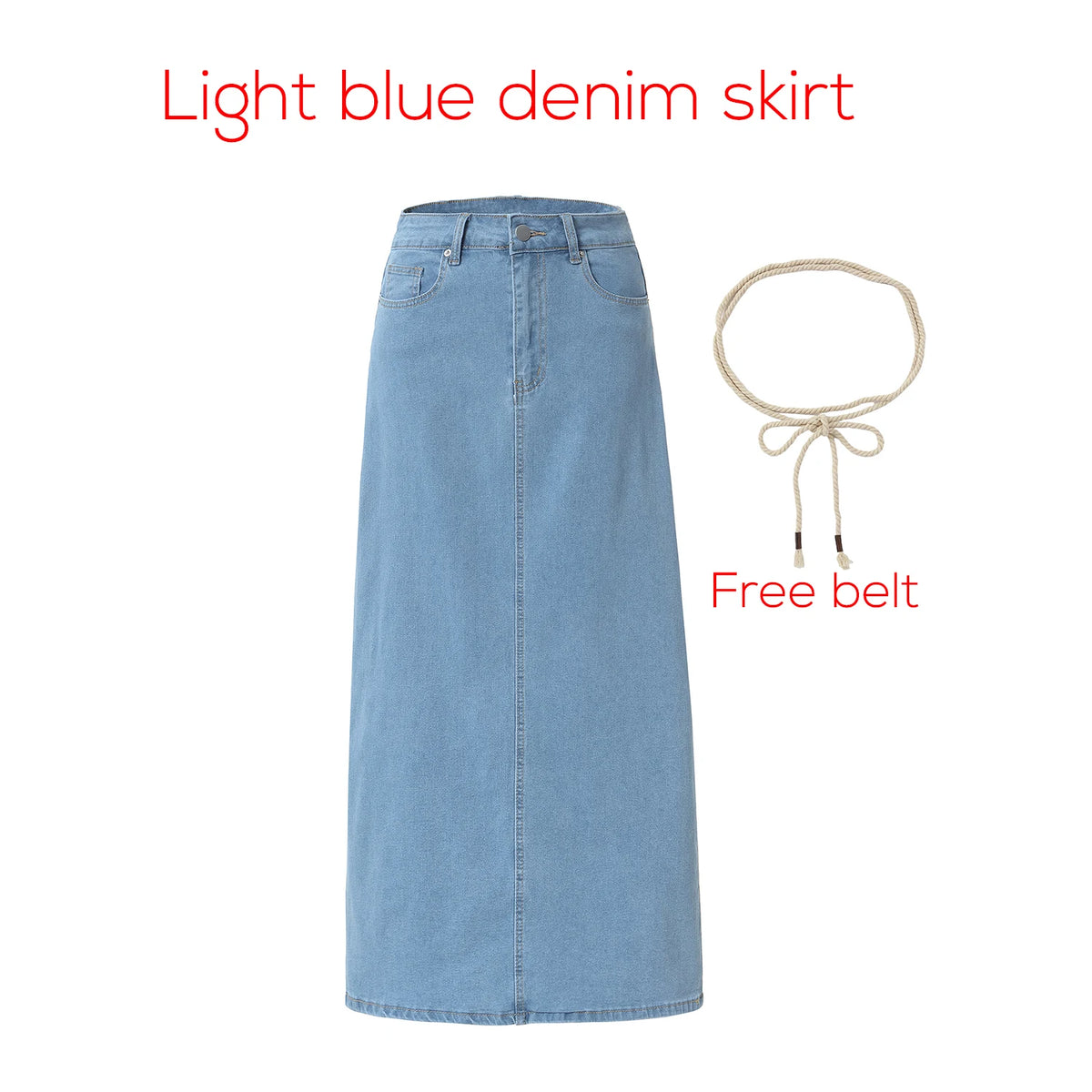 AP SS26 Women Cotton Denim Skirt Elegant - Matrix-studios.com