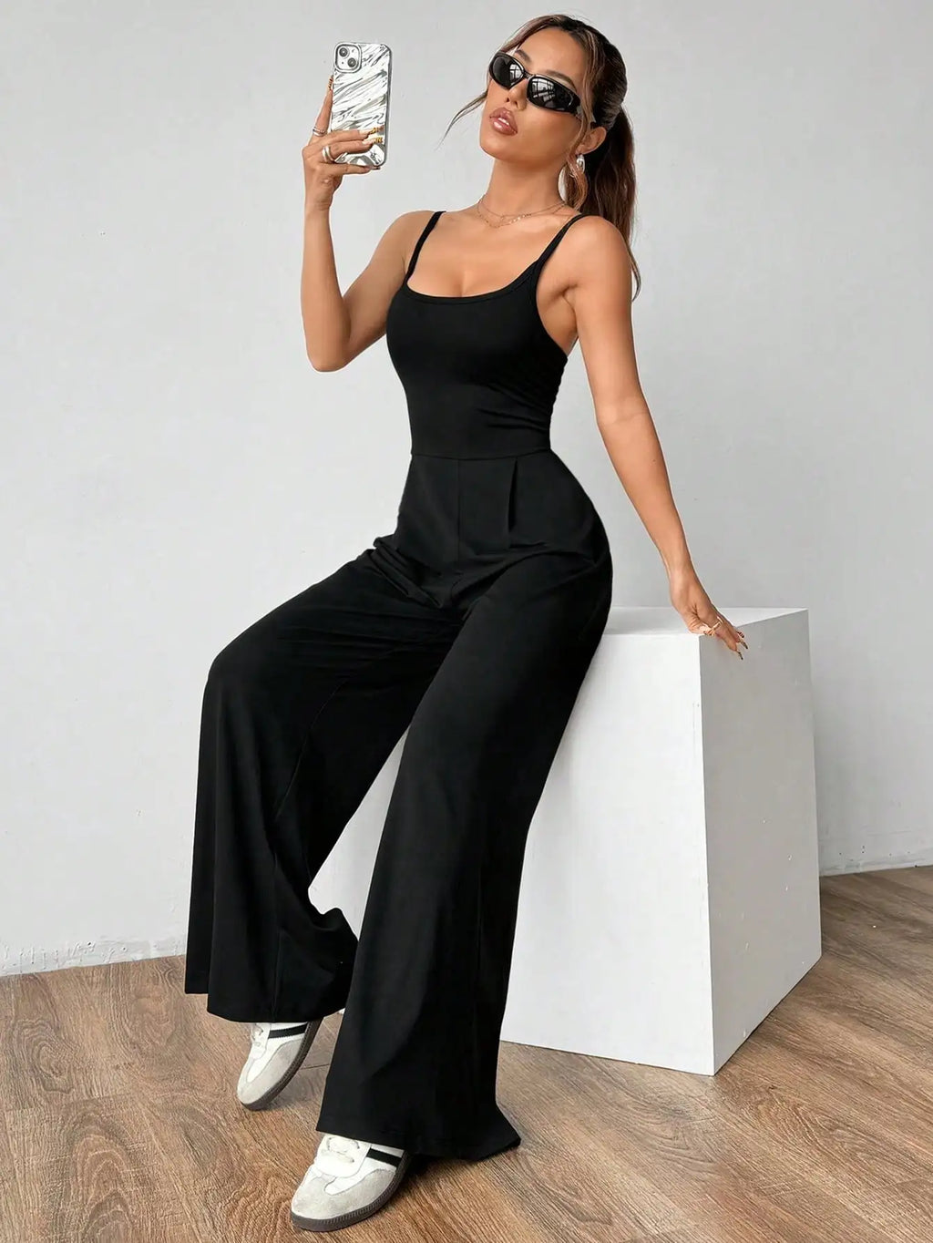 New Elegant Women's Shoulder Strap Jumpsuit for Spring, Summer, and Autumn - Matrix Studios