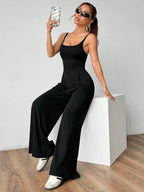 New Elegant Women's Shoulder Strap Jumpsuit for Spring, Summer, and Autumn - Matrix Studios