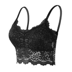 New Women Lace Bras Top Comfortable Bralette Solid Color Sexy Underwear Vest Female Hollow Out Wireless Lingerie Seamless Bra - Matrix Studios