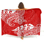 Tax Free Retro Tribal Ethnic Polynesian Women Seaside Sexy Style Sarong Soft And Comfortable Fabric Samoan Pattern Print Design - Matrix Studios