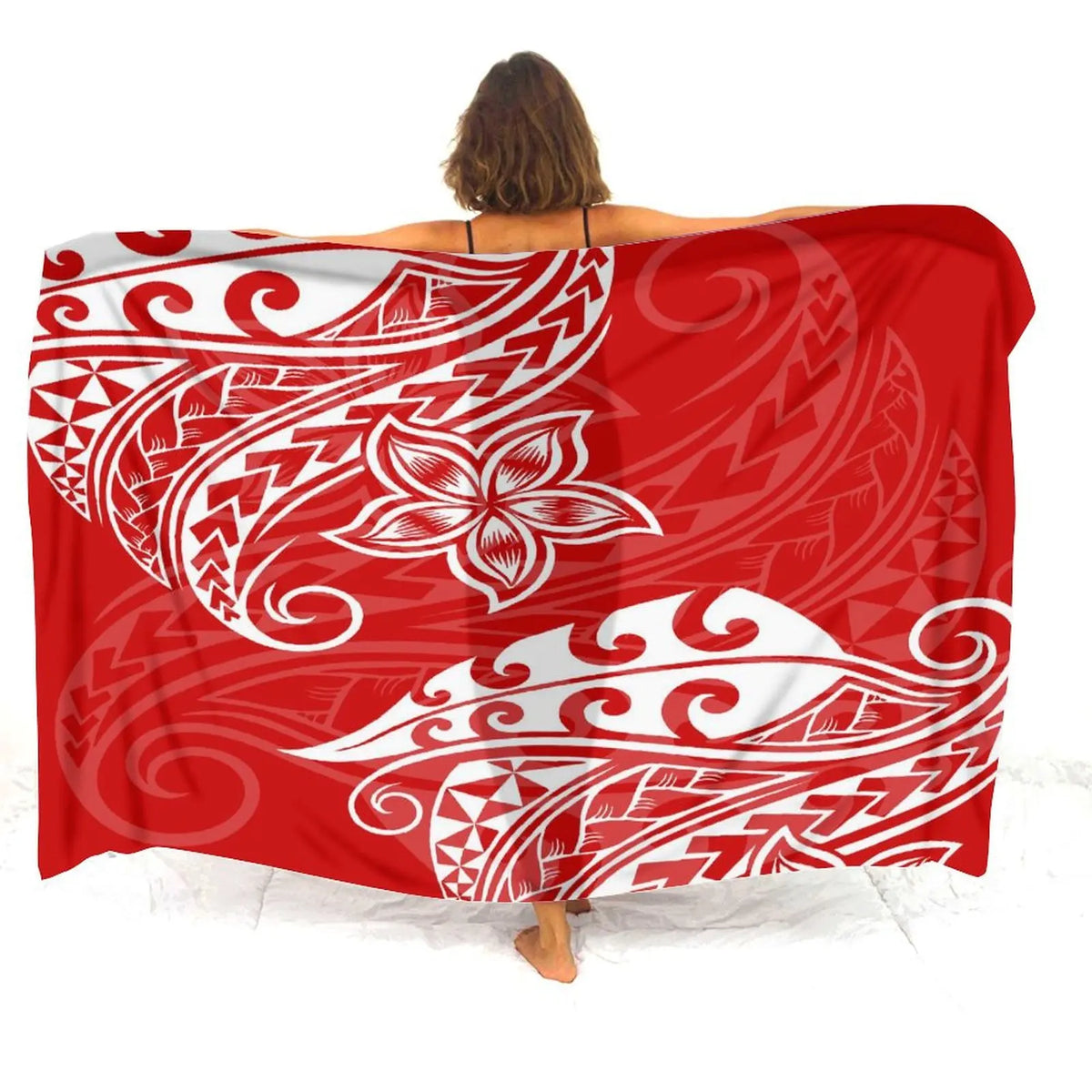 Tax Free Retro Tribal Ethnic Polynesian Women Seaside Sexy Style Sarong Soft And Comfortable Fabric Samoan Pattern Print Design - Matrix Studios