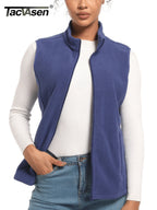 TACVASEN Autumn Winter Soft Warm Vest Womens Fashion Fleece Sleeveless Jacket Lightweight Outdoor Casual Zipper Front Waistcoat - Matrix Studios
