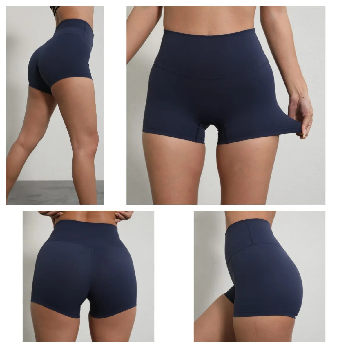 Solid Color Women Fitness Sport Short High Waist Yoga Short Legging Bike Soft Squatting Proof Comprehensive Training Jog Athleti - Matrix Studios