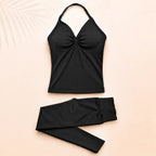 3 Pieces Gym Set Woman Seamless Short Sleeve Top Scrunch Gym Shorts Sport Strappy Bra Bodysuit Workout Suits Gym Clothes - Matrix-studios.com
