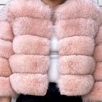 High Quality Fur Coat Women 100% Real Fox Fur Jacket Women's Fall/Winter Luxury Short Natural Fox Fur Coat Leather Jacket - Matrix Studios