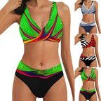 Women High Waisted Two Pieces Set Swimsuit Summer Beach Tankini Swimwear Bathing Suit Two Pieces Bikini Set Swimsuits Beachwear - Matrix-studios.com