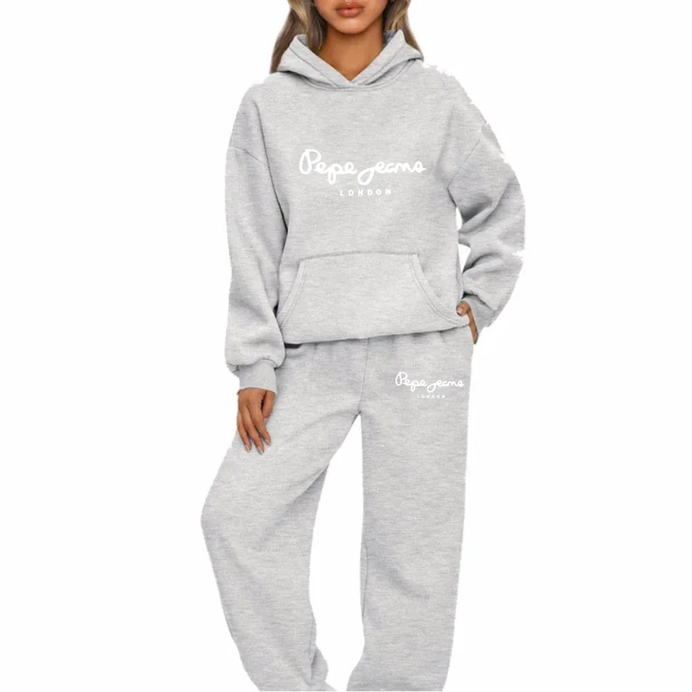 2026 Womens Print Hooded Sweatshirts Suit High Quality Hot Sales Outfits Clothing Fashion Casual Jogging Pants Sets - Matrix-studios.com