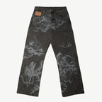 American Trend Retro Gothic Embroidery Graphics Washed Baggy Jeans Women's Y2K New Harajuku Hip-Hop Punk Rock Couple Street Wear - Matrix Studios