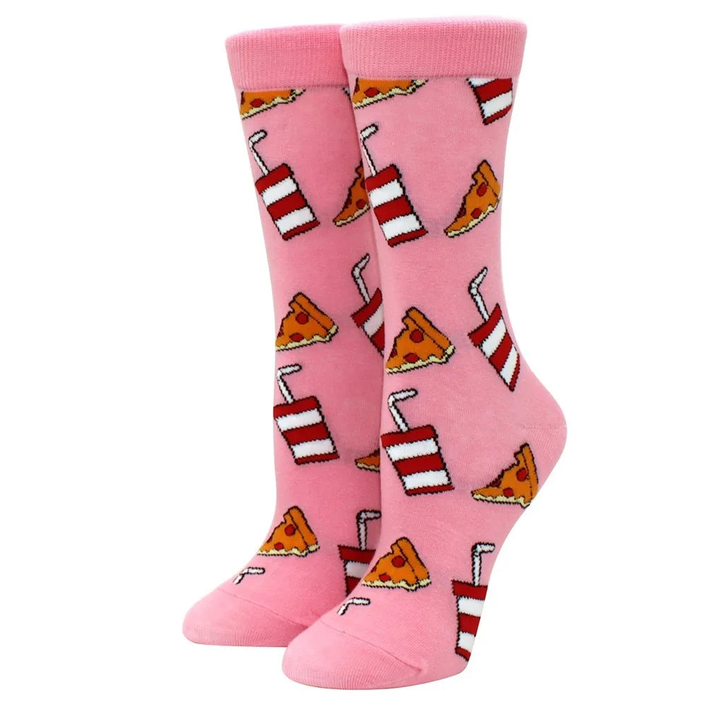 Novelty Woman Socks Harajuku Cotton Funny Happy Cartoon Cat Dog Pattern Unisex Socks Men Novelty Kawaii Socks - Matrix Studios