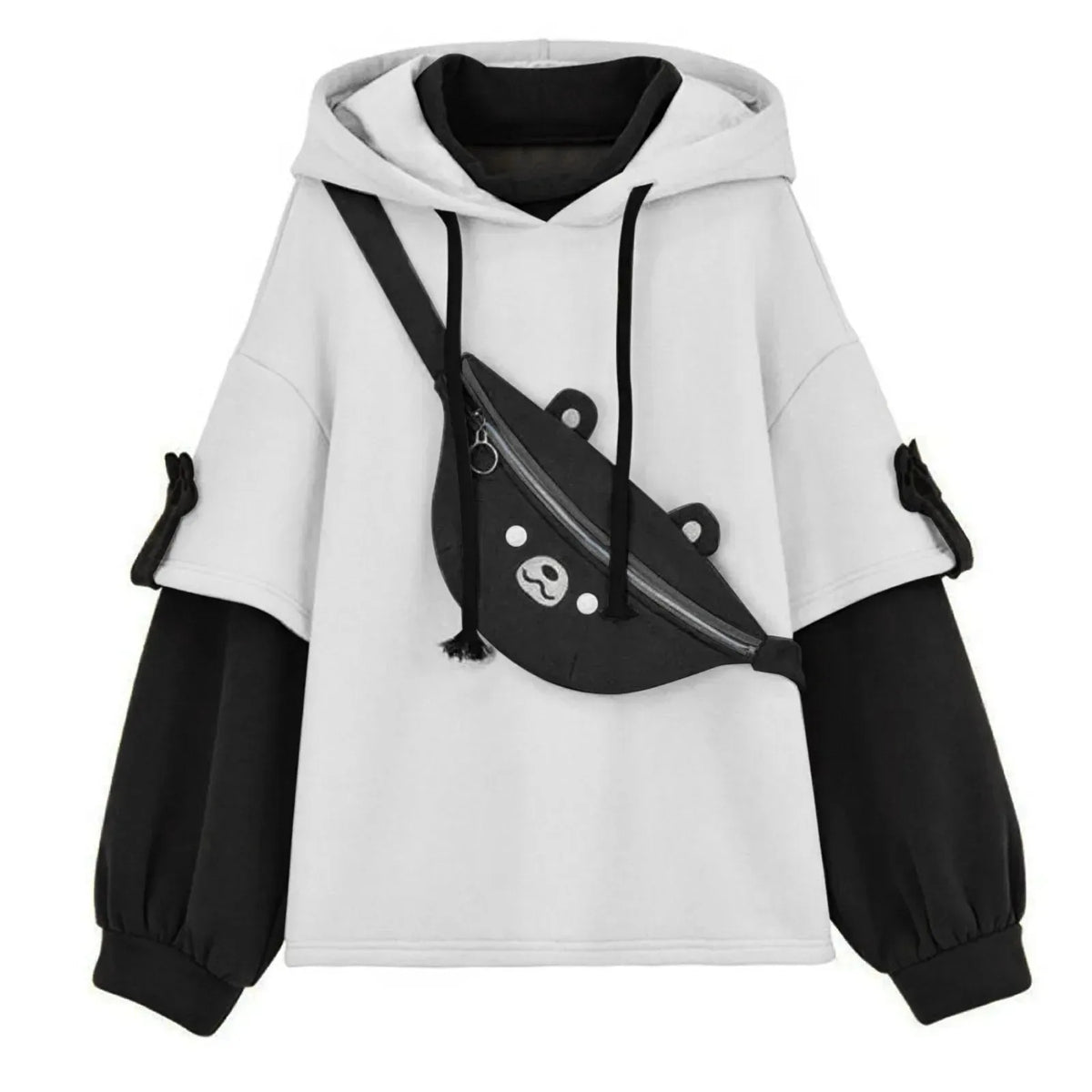 Y2K Clothes Cute bear backpack in spring and autumn  fashion Hoodie Women's winter Harajuku loose casual street clothes Japanese - Matrix Studios
