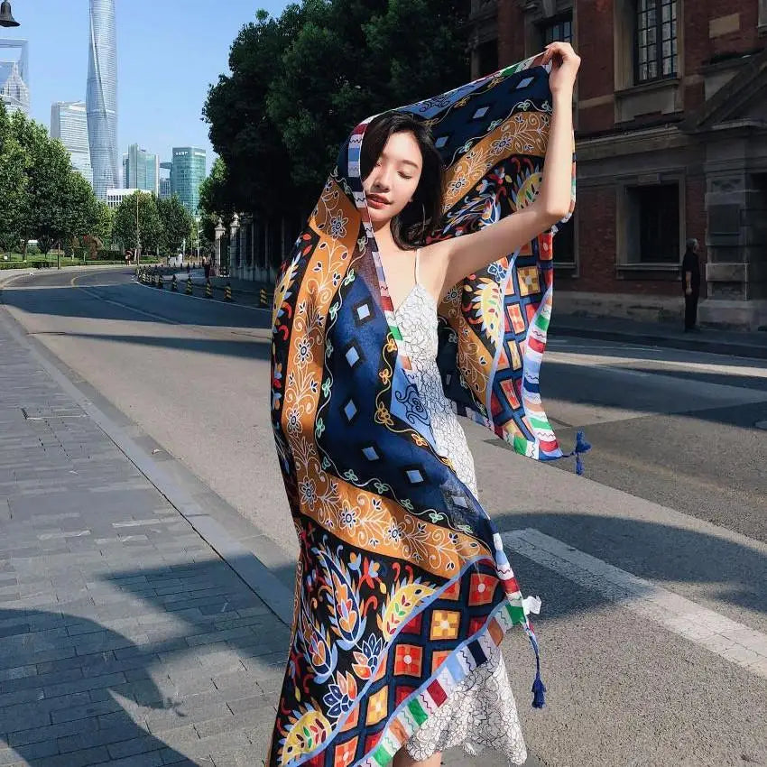 Hot New 90x180cm Twill cotton Pareo 2018 Summer Cover-Ups Rectangle Wrap Scarf Swimsuit Bikini Cover Up Autumn Beach Sarong Mats - Matrix Studios