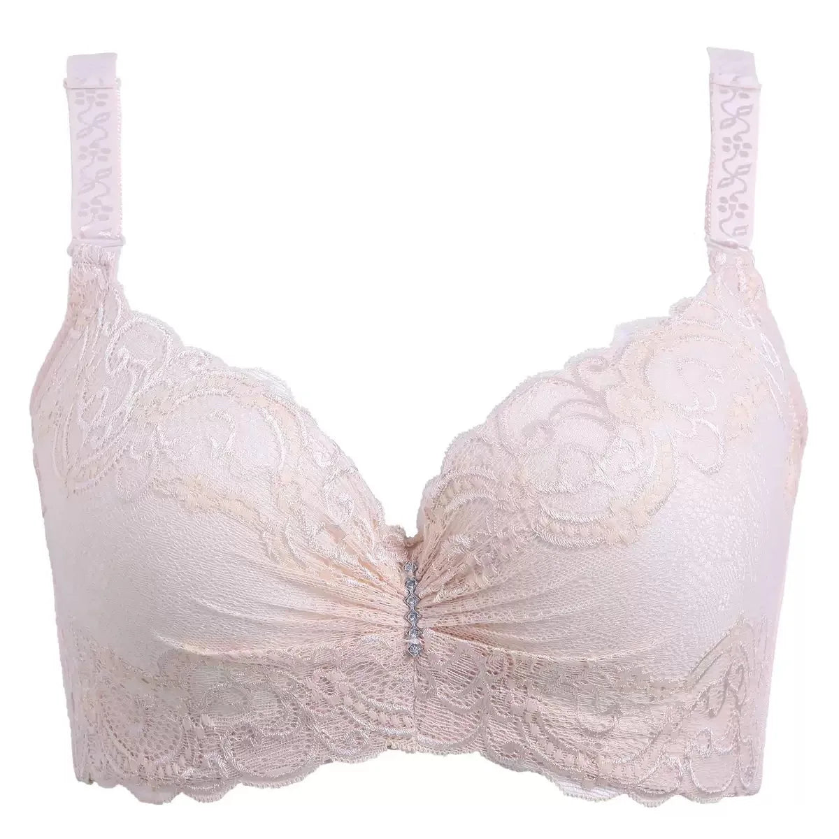 Plus Size Female Lace Bra Thin Bralette 80-105 C/D Cup Push Up Brassiere Widening Side 4-Row Button Bras Absorbs Sweat Underwear - Matrix Studios