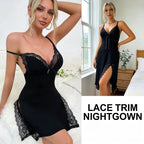 2026 Women's Homewear European and American New Style Slit Dress Pure Desire Pajamas - Matrix-studios.com