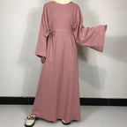 15 Colors Basic Plain Nida Abaya With Free Belt High Quality Muslim Women Modest Simple Dress EID Ramadan Islamic Clothing - Matrix-studios.com