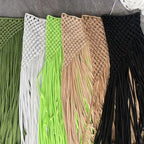 Beachapche Hand Crochet Tassel Skirts Women Fashion Sexy Side High Knitted  Beach Cover Ups - Matrix-studios.com