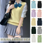 Preppy Style Teenager School Girls Uniform Sleeveless Sweaters Knitted Vest Students Y2K Lolita Pullover Waistcoat Women JK Tops - Matrix Studios