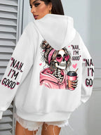 Expensive Talks Back Funny Printing Womens Hoodie Loose Multicolor Pullovers Fleece Autumn Sportswear Casual Pocket Hoody - Matrix Studios
