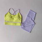 Women's Yoga Set Workout Set 2 Piece High Waist Yoga Leggings Sports Bra Gym Suit Activewear Sports Fitness Set Sports Suit - Matrix-studios.com