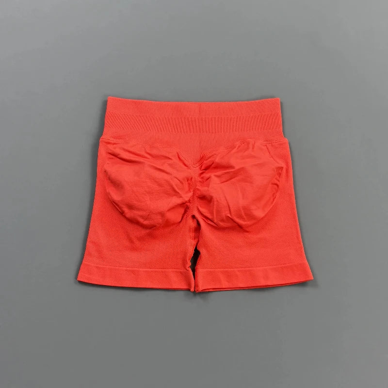 HISTELLO Gym Shorts 4.5" Women Fitness Sports Biker Shorts Low Waist Running Pants Workout Scrunch Butt Yoga Seamless Leggings - Matrix-studios.com