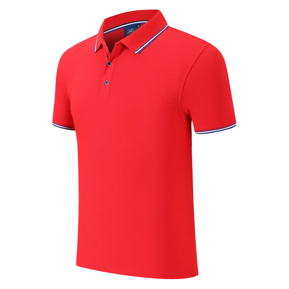 100% Cotton Quality Polo Logo Personalization Men Women Short Sleeve Shirts Striped Lapel Golf Tees Summer Top Shirt Custom - Matrix-studios.com
