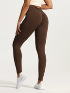 Seamless High Waist Sports Pants, Peach Hip Lift Back, V-Fold, Fitness Pants - Matrix-studios.com