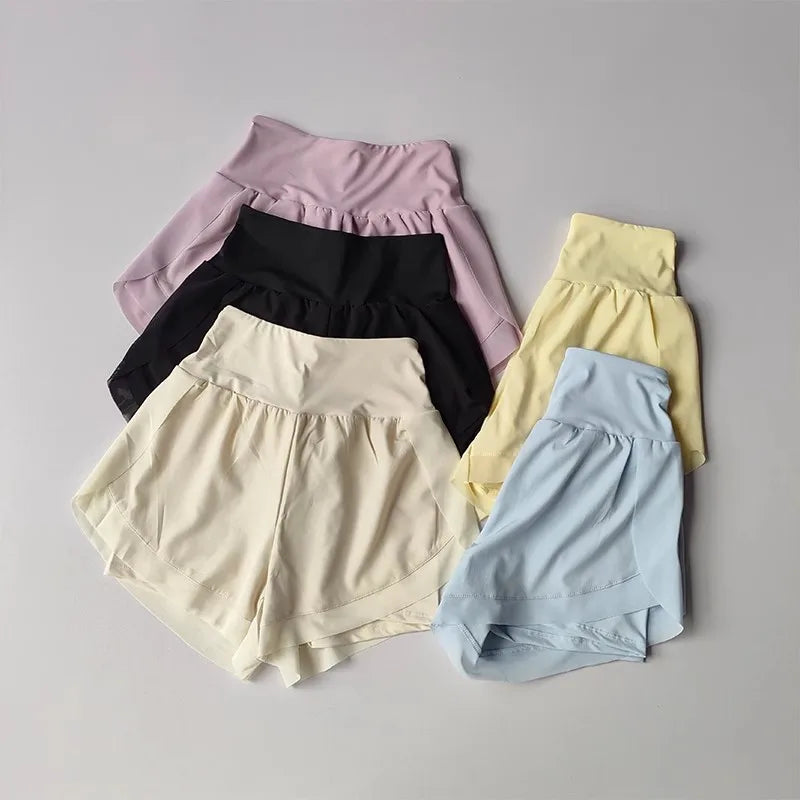 Women's Summer Running Sports Shorts Fitness Yoga Shorts Quick Drying Outdoor 2 in 1 Tennis Casual Training Shorts - Matrix Studios