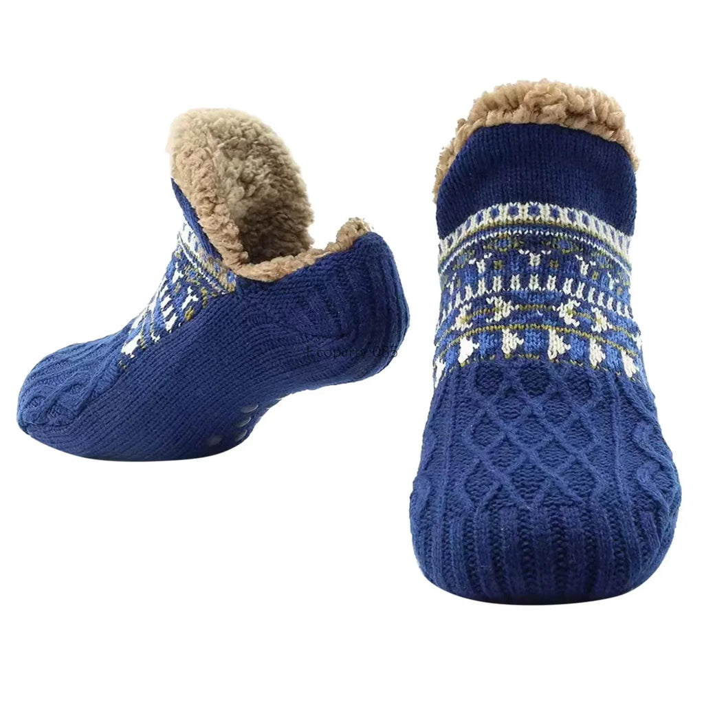 Fall Winter Non‑Slip Floor Socks Super Soft Warm Slipper Socks Unisex Snow Sleep Carpet Yoga Socks for Men Women Indoor House - Matrix Studios