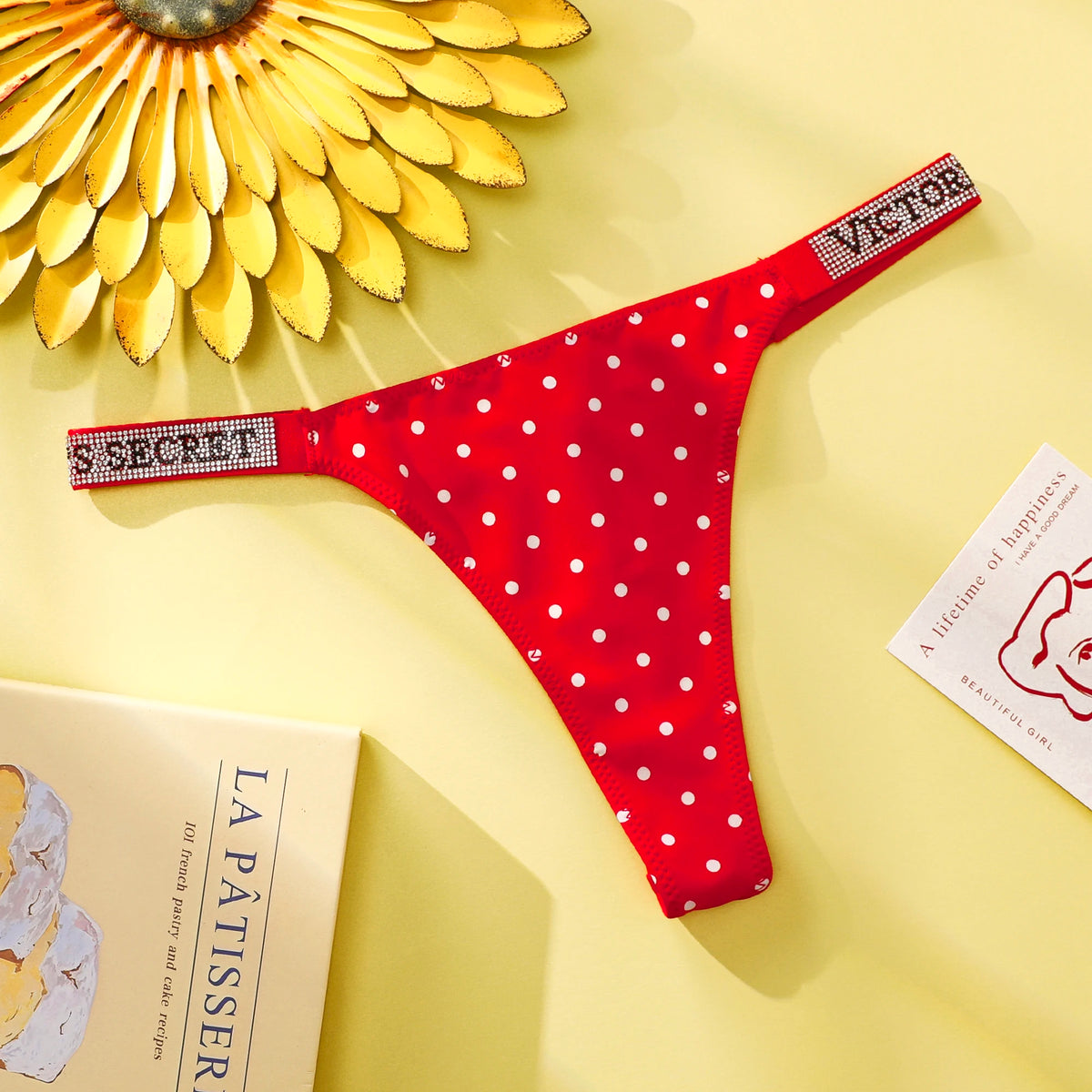 VS Panties Set Breathable Cotton Hipster Underwear Thong Hipster Seamless Victoria Secret Women Polka Dot Lace Bikini Cheeky - Matrix-studios.com