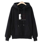 2024 Autumn Hoodie Women's Casual Hooded Sweatshirt Creative Hoodie Matching Streetwear Cute Cat Pattern Monogram Hoodie CYXX077 - Matrix Studios