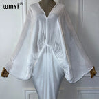 WINYI Summer Pearlescent Sexy Elegant Perspective Dress Holiday Maxi Beach Dress Female Vestidos Party Evening Dress - Matrix Studios