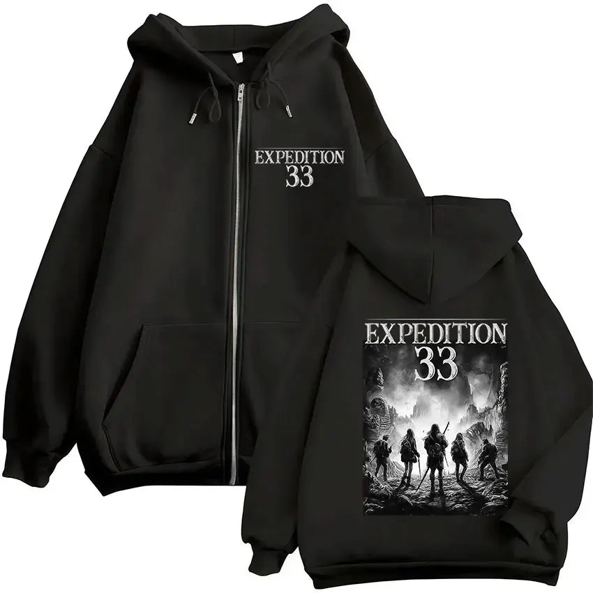 Game Esquie Clair Obscur Expedition 33 Jacket Hoody Unisex Vintage Oversized Zip Up Sweatshirt High Quality Fleece Zipper Hoodie - Matrix Studios