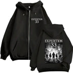 Game Esquie Clair Obscur Expedition 33 Jacket Hoody Unisex Vintage Oversized Zip Up Sweatshirt High Quality Fleece Zipper Hoodie - Matrix Studios