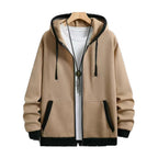Thickened Men's Hooded Zipper Cardigan Casual Outerwear Fashionable Sweatshirt Autumn Winter New Arrival Cross-Border Style - Matrix Studios