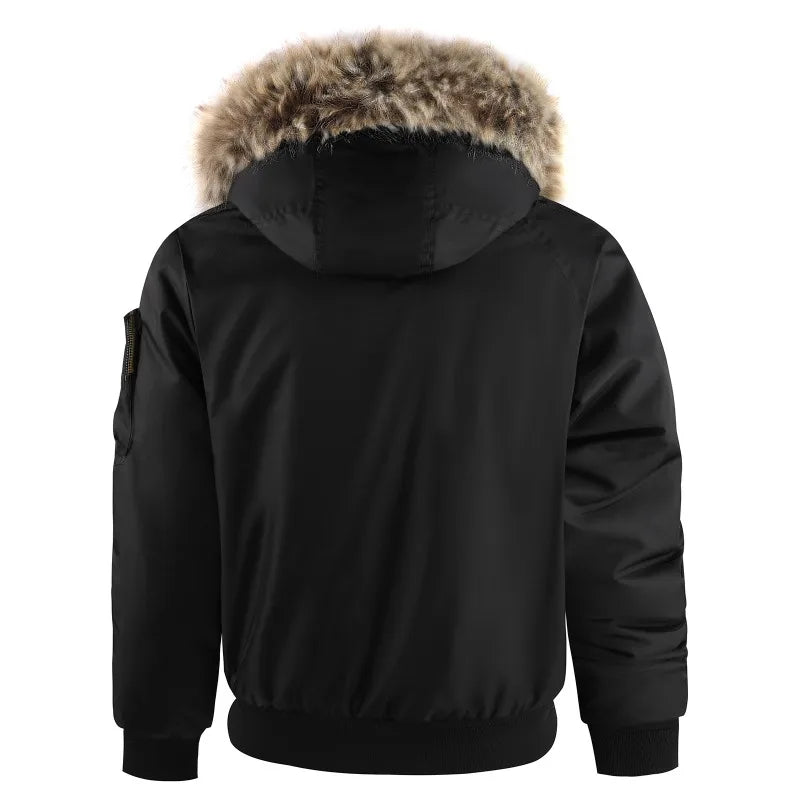 New Fashion Men Hooded Fur Collar Winter Down Jackets Male Outwear Casual Fleece Parkas Warm Coats Good Quality Men Jackets 3XL - Matrix Studios