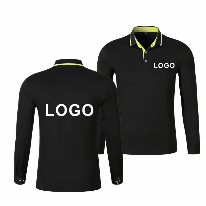 Long Sleeve Polo Shirt 2023 New Casual Long Sleeve Top Personal Company Custom Embroidery Men and Women Polo Shirt Long  Sleeve - Matrix-studios.com