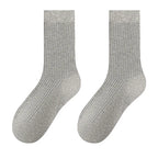 1pair Women's Ankola Red Socks Autumn Winter Knitting Solid Color Japanese Middle Tube Stockings Middle Tube Socks - Matrix Studios