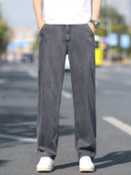 Loose Wide-leg Men's Thin Jeans Lyocell Soft Drape Fabric Comfort Trousers Spring Summer Fashion Brand Washing Denim Pants - Matrix Studios
