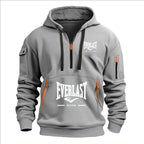 Fashion autumn and winter men's brand clothing multi-zipper design printed hoodie casual sweatshirt loose hooded jumper - Matrix Studios