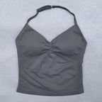 2 Pieces Yoga Set Women Backless Halter Tops High Waist Seamless Shorts Gym Suit Fitness Clothes Sportswear Workout Sets - Matrix-studios.com
