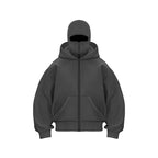 2025 Autumn Men Balaclava Y2K Gothic Harajuku Winter New Item Double Hooded Sweatshirt Men's Hooded Mask Zipper Sportswear Women - Matrix Studios