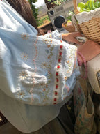 Women New Spring Floral Embroidery Blouse Vintage Casual Long Sleeve Shirt Top - Matrix-studios.com
