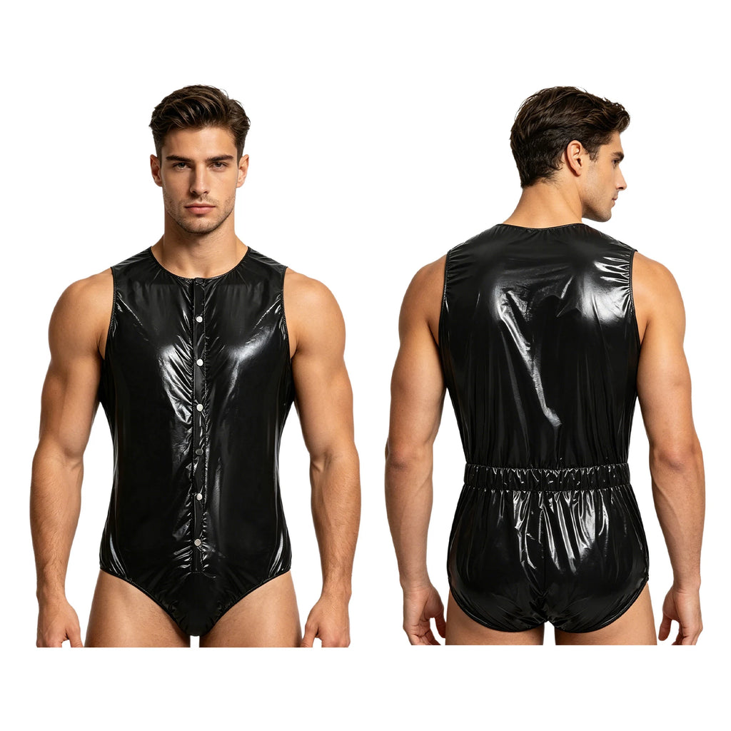 Men Women Waterproof Glossy Bodysuit Leak-proof Washable Diaper Cover Elderly Bedridden Special Needs Adaptive Jumpsuit Swimwear - Matrix Studios