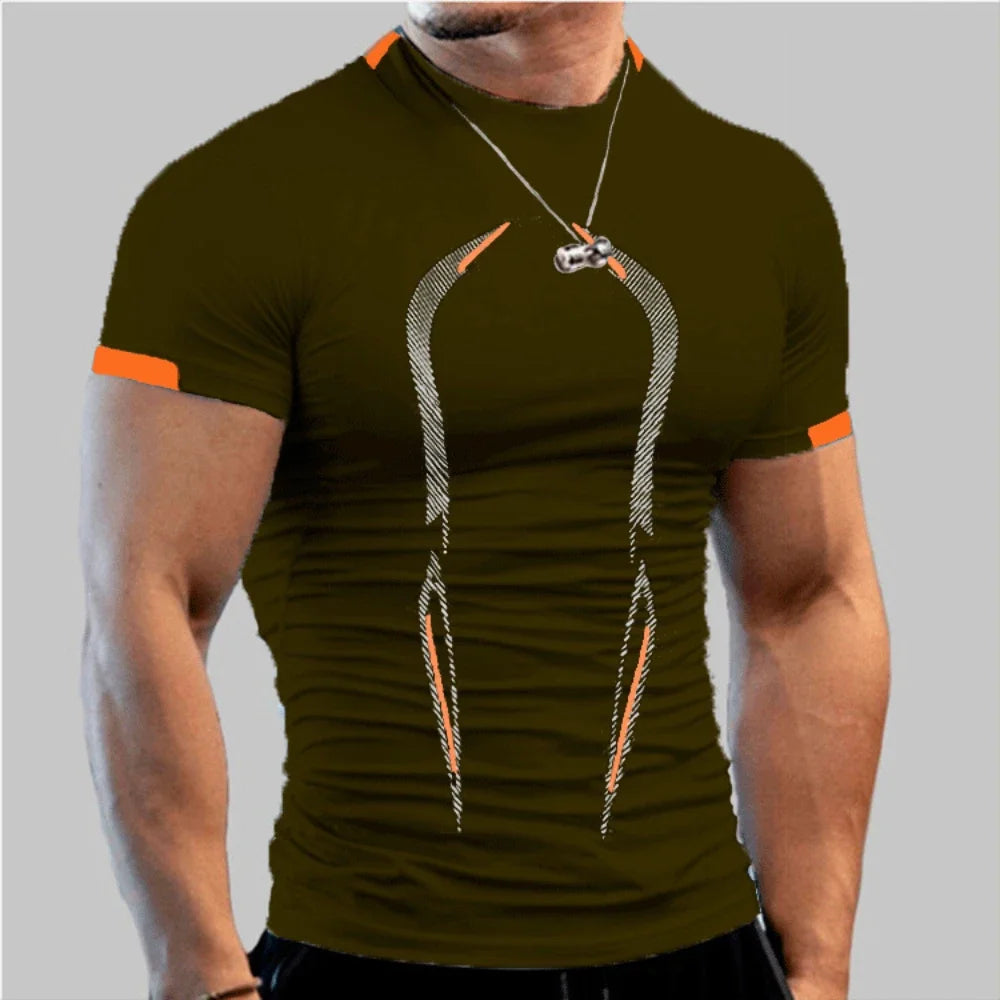 New Summer Sportswear Gym Breathable T Shirt Men Quick Drying Jogging T-Shirt Men Training Tees Fitness Tops Running T-shirt - Matrix Studios