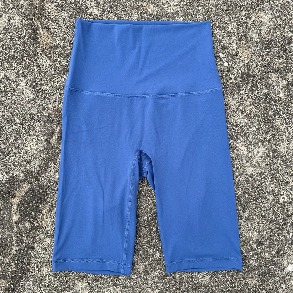 Solid Color Soft Athletic Cycling High Waist Yoga Short Leg Women Fitness Sports Short Comprehensive Training Jog Squat Proof - Matrix Studios
