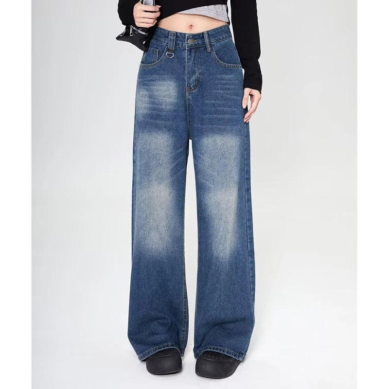 Summer Men Baggy Jeans Unisex Vintage American Style Straight Wide Leg Denim Pants Fashion Brand Hot Sale Casual Trousers - Matrix Studios