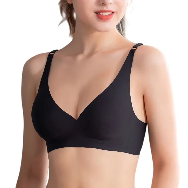Sexy Seamless Bras For Women Wire Free Push Up Brassiere Deep V-Neck Lingerie U-Back 2-Hook Underwear Intimates S-5XL - Matrix Studios