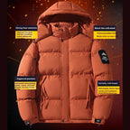 New Winter Men's Hooded Collar Down Coats Outerwear High Quality Overcoat Fashion Windproof Parkas Male Casual Warm Down Jackets - Matrix Studios